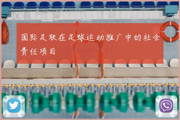 国际足联在足球运动推广中的社会责任项目